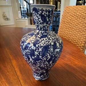 Canton Collection Blue and White Porcelain Vase